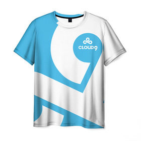 Мужская футболка 3D с принтом cs:go - Cloud 9 (2018 Style) в Белгороде, 100% полиэфир | прямой крой, круглый вырез горловины, длина до линии бедер | Тематика изображения на принте: 0x000000123 | 9 | cloud9 | csgo | клауд | кс го