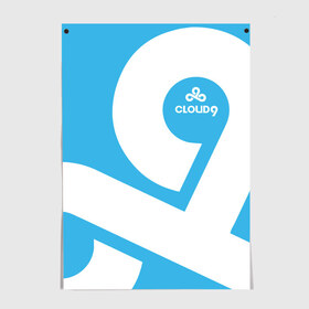Постер с принтом cs:go - Cloud 9 (2018 Style) в Белгороде, 100% бумага
 | бумага, плотность 150 мг. Матовая, но за счет высокого коэффициента гладкости имеет небольшой блеск и дает на свету блики, но в отличии от глянцевой бумаги не покрыта лаком | 0x000000123 | 9 | cloud9 | csgo | клауд | кс го