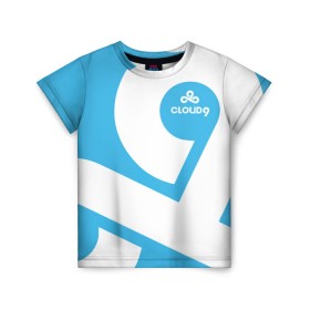 Детская футболка 3D с принтом cs:go - Cloud 9 (2018 Style) в Белгороде, 100% гипоаллергенный полиэфир | прямой крой, круглый вырез горловины, длина до линии бедер, чуть спущенное плечо, ткань немного тянется | 0x000000123 | 9 | cloud9 | csgo | клауд | кс го
