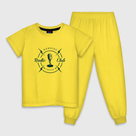 Детская пижама хлопок с принтом Hawkins radio club в Белгороде, 100% хлопок |  брюки и футболка прямого кроя, без карманов, на брюках мягкая резинка на поясе и по низу штанин
 | Тематика изображения на принте: stranger things | логотип | триллер