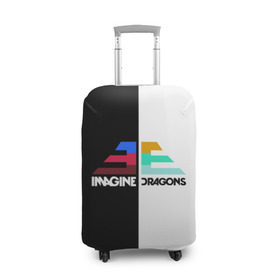 Чехол для чемодана 3D с принтом Imagine Dragons в Белгороде, 86% полиэфир, 14% спандекс | двустороннее нанесение принта, прорези для ручек и колес | dragons | imagine | бэн макки | драгонс | дэн платцман | дэн рейнольдс | имеджин | уэйн сермон