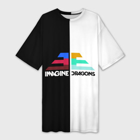 Платье-футболка 3D с принтом Imagine Dragons в Белгороде,  |  | dragons | imagine | бэн макки | драгонс | дэн платцман | дэн рейнольдс | имеджин | уэйн сермон