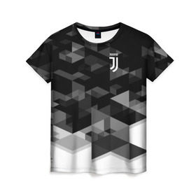 Женская футболка 3D с принтом Juventus 2018 Geometry Sport в Белгороде, 100% полиэфир ( синтетическое хлопкоподобное полотно) | прямой крой, круглый вырез горловины, длина до линии бедер | fc | juventus | спорт | спортивные | фк | футбол | футбольный клуб | ювентус