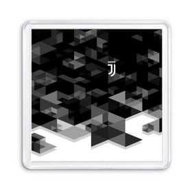 Магнит 55*55 с принтом Juventus 2018 Geometry Sport в Белгороде, Пластик | Размер: 65*65 мм; Размер печати: 55*55 мм | fc | juventus | спорт | спортивные | фк | футбол | футбольный клуб | ювентус