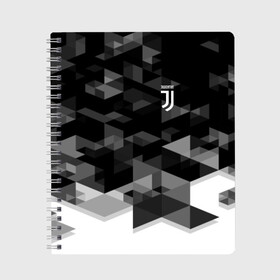 Тетрадь с принтом JUVENTUS GEOMETRY SPORT в Белгороде, 100% бумага | 48 листов, плотность листов — 60 г/м2, плотность картонной обложки — 250 г/м2. Листы скреплены сбоку удобной пружинной спиралью. Уголки страниц и обложки скругленные. Цвет линий — светло-серый
 | fc | juventus | спорт | спортивные | фк | футбол | футбольный клуб | ювентус