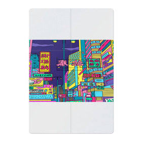 Магнитный плакат 2Х3 с принтом Токио в Белгороде, Полимерный материал с магнитным слоем | 6 деталей размером 9*9 см | азия | буквы | вывески | иероглифы | кислота | мегаполис | неон | неонуар | флуо | япония | яркий