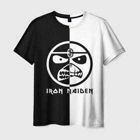 Мужская футболка 3D с принтом Iron Maiden в Белгороде, 100% полиэфир | прямой крой, круглый вырез горловины, длина до линии бедер | 