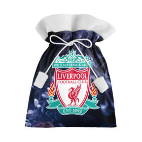 Подарочный 3D мешок с принтом Ливерпуль дым в Белгороде, 100% полиэстер | Размер: 29*39 см | Тематика изображения на принте: liverpool | дым | ливерпуль | футбол