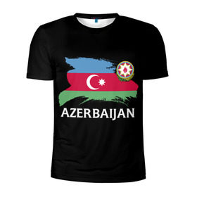 Мужская футболка 3D спортивная с принтом Азербайджан в Белгороде, 100% полиэстер с улучшенными характеристиками | приталенный силуэт, круглая горловина, широкие плечи, сужается к линии бедра | Тематика изображения на принте: azerbaijan | azerbaycan | baku | sssr | азербайджан | азербайджанская | азия | айзербайджан | баку | карта | мусульмане | народ | республика | советский союз | ссср | страна | флаг