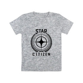 Детская футболка хлопок с принтом Star Citizen в Белгороде, 100% хлопок | круглый вырез горловины, полуприлегающий силуэт, длина до линии бедер | Тематика изображения на принте: игра | космический | космос | симулятор