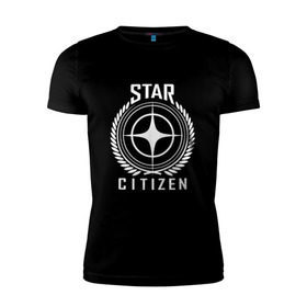 Мужская футболка премиум с принтом Star Citizen в Белгороде, 92% хлопок, 8% лайкра | приталенный силуэт, круглый вырез ворота, длина до линии бедра, короткий рукав | игра | космический | космос | симулятор