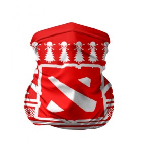 Бандана-труба 3D с принтом Свитер DOTA 2 в Белгороде, 100% полиэстер, ткань с особыми свойствами — Activecool | плотность 150‒180 г/м2; хорошо тянется, но сохраняет форму | Тематика изображения на принте: dota | dota 2 | logo | rpg | дота | игры | лого | логотип | новый год