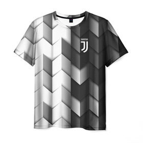 Мужская футболка 3D с принтом Juventus 2018 Geometry Sport в Белгороде, 100% полиэфир | прямой крой, круглый вырез горловины, длина до линии бедер | fc | juventus | спорт | спортивные | фк | футбол | футбольный клуб | ювентус