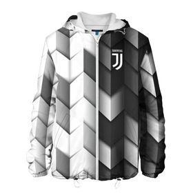 Мужская куртка 3D с принтом Juventus 2018 Geometry Sport в Белгороде, ткань верха — 100% полиэстер, подклад — флис | прямой крой, подол и капюшон оформлены резинкой с фиксаторами, два кармана без застежек по бокам, один большой потайной карман на груди. Карман на груди застегивается на липучку | Тематика изображения на принте: fc | juventus | спорт | спортивные | фк | футбол | футбольный клуб | ювентус