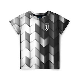 Детская футболка 3D с принтом Juventus 2018 Geometry Sport в Белгороде, 100% гипоаллергенный полиэфир | прямой крой, круглый вырез горловины, длина до линии бедер, чуть спущенное плечо, ткань немного тянется | fc | juventus | спорт | спортивные | фк | футбол | футбольный клуб | ювентус