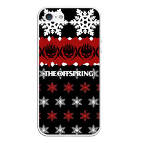 Чехол для iPhone 5/5S матовый с принтом Праздничный The Offspring в Белгороде, Силикон | Область печати: задняя сторона чехла, без боковых панелей | the offspring | офспринг | оффспринг | рок