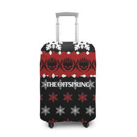 Чехол для чемодана 3D с принтом Праздничный The Offspring в Белгороде, 86% полиэфир, 14% спандекс | двустороннее нанесение принта, прорези для ручек и колес | the offspring | офспринг | оффспринг | рок
