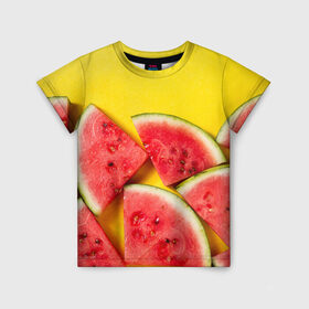 Детская футболка 3D с принтом арбуз в Белгороде, 100% гипоаллергенный полиэфир | прямой крой, круглый вырез горловины, длина до линии бедер, чуть спущенное плечо, ткань немного тянется | berry | food | fruit | health | rest | summer | vegan | vegetarianism | vitamins | watermelon | арбуз | веган | вегетарианство | витамины | еда | здоровье | лето | отдых | фрукты | ягода