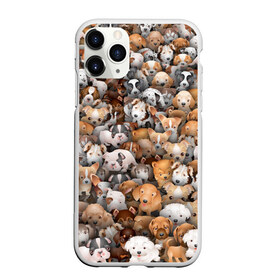 Чехол для iPhone 11 Pro матовый с принтом Щенки в Белгороде, Силикон |  | бультерьер | корги | мопс | паттерн | пес | питбуль | породы | собака | собачка | хаски | щенок