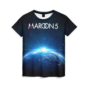 Женская футболка 3D с принтом Maroon 5 в Белгороде, 100% полиэфир ( синтетическое хлопкоподобное полотно) | прямой крой, круглый вырез горловины, длина до линии бедер | adam | levine | maroon 5 | адам | левин | марун 5