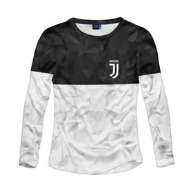 Женский лонгслив 3D с принтом Juventus 2018 Black and White в Белгороде, 100% полиэстер | длинные рукава, круглый вырез горловины, полуприлегающий силуэт | fc | juventus | спорт | спортивные | фк | футбол | футбольный клуб | ювентус