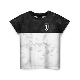 Детская футболка 3D с принтом Juventus 2018 Black and White в Белгороде, 100% гипоаллергенный полиэфир | прямой крой, круглый вырез горловины, длина до линии бедер, чуть спущенное плечо, ткань немного тянется | fc | juventus | спорт | спортивные | фк | футбол | футбольный клуб | ювентус