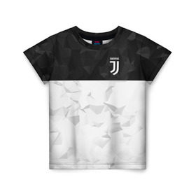 Детская футболка 3D с принтом Juventus 2018 Black and White в Белгороде, 100% гипоаллергенный полиэфир | прямой крой, круглый вырез горловины, длина до линии бедер, чуть спущенное плечо, ткань немного тянется | Тематика изображения на принте: fc | juventus | спорт | спортивные | фк | футбол | футбольный клуб | ювентус