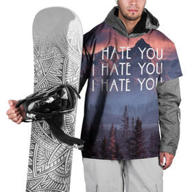 Накидка на куртку 3D с принтом I HATE YOU в Белгороде, 100% полиэстер |  | Тематика изображения на принте: 