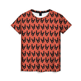 Женская футболка 3D с принтом Twenty One Pilots Red в Белгороде, 100% полиэфир ( синтетическое хлопкоподобное полотно) | прямой крой, круглый вырез горловины, длина до линии бедер | rock | twenty one pilots | рок группа
