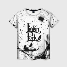 Женская футболка 3D с принтом Linkin Park в Белгороде, 100% полиэфир ( синтетическое хлопкоподобное полотно) | прямой крой, круглый вырез горловины, длина до линии бедер | chester bennington | linkin park | беннингтон честер | линкин парк