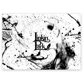 Поздравительная открытка с принтом Linkin Park в Белгороде, 100% бумага | плотность бумаги 280 г/м2, матовая, на обратной стороне линовка и место для марки
 | Тематика изображения на принте: chester bennington | linkin park | беннингтон честер | линкин парк