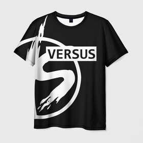 Мужская футболка 3D с принтом VERSUS в Белгороде, 100% полиэфир | прямой крой, круглый вырез горловины, длина до линии бедер | Тематика изображения на принте: battle | versus | батл | версус