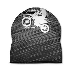 Шапка 3D с принтом Motocross в Белгороде, 100% полиэстер | универсальный размер, печать по всей поверхности изделия | motorbike | motorcycle | race | rider | ryder | speed | байк | гонки | гонщик | мото | мотобайк | мотоцикл | райдер | скорость
