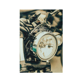 Обложка для паспорта матовая кожа с принтом Vintage motocycle в Белгороде, натуральная матовая кожа | размер 19,3 х 13,7 см; прозрачные пластиковые крепления | Тематика изображения на принте: harley | motorbike | motorcycle | race | rider | ryder | speed | байк | гонки | гонщик | мото | мотобайк | мотоцикл | райдер | скорость | харлей