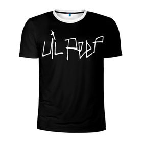 Мужская футболка 3D спортивная с принтом LiL PEEP в Белгороде, 100% полиэстер с улучшенными характеристиками | приталенный силуэт, круглая горловина, широкие плечи, сужается к линии бедра | Тематика изображения на принте: lil peep | лил пип