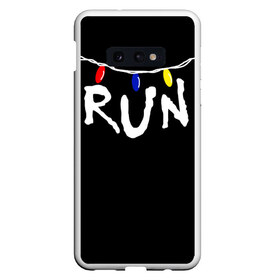 Чехол для Samsung S10E с принтом Stranger Things RUN в Белгороде, Силикон | Область печати: задняя сторона чехла, без боковых панелей | stranger things | гирлянда | очень странные дела