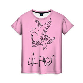 Женская футболка 3D с принтом LIL PEEP. Cry Baby в Белгороде, 100% полиэфир ( синтетическое хлопкоподобное полотно) | прямой крой, круглый вырез горловины, длина до линии бедер | lil peep. cry baby | лил пип