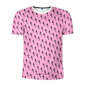 Мужская футболка 3D спортивная с принтом LiL PEEP Pattern в Белгороде, 100% полиэстер с улучшенными характеристиками | приталенный силуэт, круглая горловина, широкие плечи, сужается к линии бедра | Тематика изображения на принте: lil peep. cry baby | лил пип