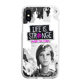 Чехол для iPhone XS Max матовый с принтом Chloe Life is Strange в Белгороде, Силикон | Область печати: задняя сторона чехла, без боковых панелей | before the storm | black and white | chloe | grunge | life is strange | pink | punk | гранж | розовый | хлоя | черно белое