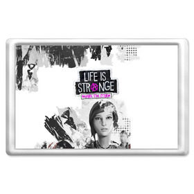 Магнит 45*70 с принтом Chloe. Life is Strange. в Белгороде, Пластик | Размер: 78*52 мм; Размер печати: 70*45 | before the storm | black and white | chloe | grunge | life is strange | pink | punk | гранж | розовый | хлоя | черно белое