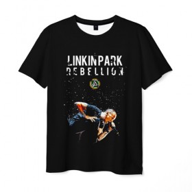 Мужская футболка 3D с принтом Честер Linkin Park в Белгороде, 100% полиэфир | прямой крой, круглый вырез горловины, длина до линии бедер | chester bennington | linkin park | беннингтон честер | линкин парк