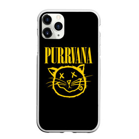 Чехол для iPhone 11 Pro матовый с принтом Purrvana в Белгороде, Силикон |  | nirvana | мурвана | нирвана