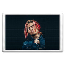 Магнит 45*70 с принтом Lil Pump в Белгороде, Пластик | Размер: 78*52 мм; Размер печати: 70*45 | esketit | esskeetit | gang | lil | pump | rap | качер | лил | маленький | насос | памп | репер | рэпер | рэппер | с дредами | эшкере | эшкерее | эшкереее | эшкерееее | эщкере | эщкерее | эщкереее | эщкерееее