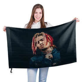 Флаг 3D с принтом Lil Pump в Белгороде, 100% полиэстер | плотность ткани — 95 г/м2, размер — 67 х 109 см. Принт наносится с одной стороны | esketit | esskeetit | gang | lil | pump | rap | качер | лил | маленький | насос | памп | репер | рэпер | рэппер | с дредами | эшкере | эшкерее | эшкереее | эшкерееее | эщкере | эщкерее | эщкереее | эщкерееее