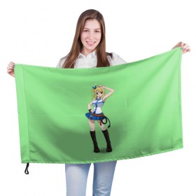 Флаг 3D с принтом fairy tail в Белгороде, 100% полиэстер | плотность ткани — 95 г/м2, размер — 67 х 109 см. Принт наносится с одной стороны | 