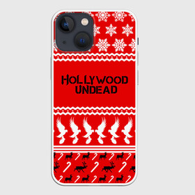 Чехол для iPhone 13 mini с принтом Hollywood Undead в Белгороде,  |  | charlie scene | danny | funny man | hollywood | j dog | johnny 3 tears | undead | андед | голивуд | голливудская | группа | знак | кранккор | красный | метал | надпись | нежить | новогодний | новый год | ню | праздник | реп | рождество