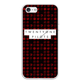 Чехол для iPhone 5/5S матовый с принтом Twenty One Pilots Red в Белгороде, Силикон | Область печати: задняя сторона чехла, без боковых панелей | rock | t.o.p. | top | twenty one pilots | рок