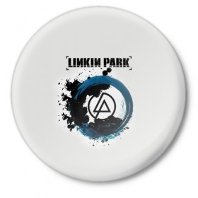 Значок с принтом Linkin Park в Белгороде,  металл | круглая форма, металлическая застежка в виде булавки | bennington | chester | linkin park | беннингтон | ленкин | линкин | майк | честер