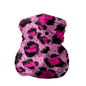Бандана-труба 3D с принтом Розовый леопард в Белгороде, 100% полиэстер, ткань с особыми свойствами — Activecool | плотность 150‒180 г/м2; хорошо тянется, но сохраняет форму | гепард | леопард