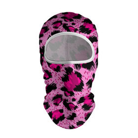 Балаклава 3D с принтом Розовый леопард в Белгороде, 100% полиэстер, ткань с особыми свойствами — Activecool | плотность 150–180 г/м2; хорошо тянется, но при этом сохраняет форму. Закрывает шею, вокруг отверстия для глаз кайма. Единый размер | Тематика изображения на принте: гепард | леопард